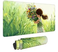 Tapis de Souris Gamer Printemps Tapis Souris XXL 900x400 mm Mouse Pad avec Base en Caoutchouc Antidérapante,Mouse Pad Antidérapant Étanche pour Pc,Gamer,Accessoire Bureau Decoration,Paysage,-dd 76