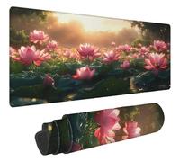 Tapis de Souris Gamer Rose Tapis de Souris XXL 1000x500mm Desk Mat Fleurs Mouse Pad Imperméable Accessoires Bureau Gaming Bords Cousus Améliore la Précision et la Vitesse Meilleur Choix de Jeu T381