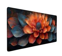 Tapis de Souris Gamer Rouge Tapis de Souris XXL 1500 x 800 mm, Lavable Mouse Pad Lotus Mousepad Base en Caoutchouc Antidérapant Surface Bords Cousus Accessoires Gaming pour Jeux et Bureau -ly25050H