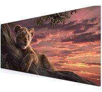 Tapis de Souris Gamer, Tapis Souris (Animaux lion) xxl Base Antidérapante, Durable & Étanche Précision & Glisse Fluide, pour Bureau, PC Gaming, Ordinateur Portable accessoire bureau 600x1200x3 mm V-66