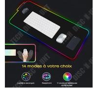 Tapis de Souris Gamer - TD® - XXL - Lumineux - LED RGB - 7 Couleurs Statique