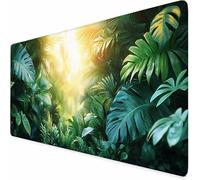 Tapis de Souris Gamer Vert Tapis de Souris XXL Usine 800x400x3MM, Gaming Accessoire, Accessoires Bureau avec Coutures sur Les Bords Base en Caoutchouc Antidérapant Surface pour Gamer, Bureau -XZ534