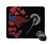 Tapis De Souris Gamer Vol De Dandylion Maple Flag des États-Unis Et du Canada Bords Cousus Tapis De Souris Lavable Mouse Pad pour Pc Ordinateur Jeux 25X30Cm