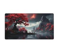 Tapis de Souris Gamer XXL 700x300X3MM, Arbre Tapis de Table Paysage Tapis Souris Surface spéciale améliore la Vitesse et la précision, Base en Caoutchouc Antidérapant Surface, Tableau Deco Gaming