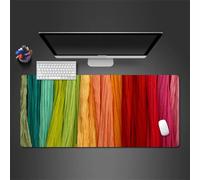 Tapis de Souris Gaming 1200x600x2mm,XXL Gamer Mouse Pad,Surface spéciale améliore la Vitesse et la précision,Base en Caoutchouc Antidérapant Surface Mouse Pad - Feuille Arc-en-Ciel Abstraite