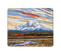 Tapis de Souris Gaming - 180 x 220 mm - Petit Mouse PadPaysage de Montagne - Surface Spéciale Améliore la Vitesse et la Précision - Base en Caoutchouc Antidérapant Surface - Portable et Lavable j-783