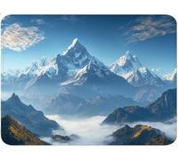 Tapis de Souris Gaming 200x230x3mm, Montagne Petit Tapis de Souris, Accessoire Bureau avec Bords Cousus, Base en Caoutchouc Antidérapante, Accessoire Gaming pour Clavier Brouillard Nuageux qw-392