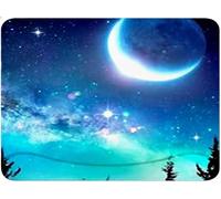 Tapis de Souris Gaming 200x240x3mm, Lune Petit Tapis de Souris, Amélioration la Précision, Accessoire Bureau, Base en Caoutchouc Antidérapante, Accessoire Gaming pour Clavier Voûte céleste qw-504