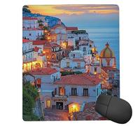 Tapis de Souris Gaming - 240 x 200 mm - Petit Mouse Pad Ville pittoresque - Surface Spéciale Améliore la Vitesse et la Précision - Base en Caoutchouc Antidérapant Surface - Portable et Lavable j-229