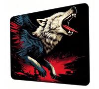 Tapis de Souris Gaming 240 x 200 x 3mm, Tapis de Souris Animal, Optimisé pour Les capteurs, Friction modérée, Bords Cousus et Base en Caoutchouc Antidérapante, Accessoires Mac et PC, Noir (2) J0-218