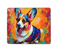 Tapis de Souris Gaming - 250 x 200 mm - Petit Mouse PadLe Chien Corgi - Surface Spéciale Améliore la Vitesse et la Précision - Base en Caoutchouc Antidérapant Surface - Portable et Lavable j-456