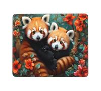 Tapis de Souris Gaming - 250 x 200 mm - Petit Mouse PadPanda Roux - Surface Spéciale Améliore la Vitesse et la Précision - Base en Caoutchouc Antidérapant Surface - Portable et Lavable j-936