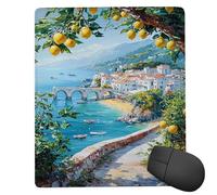 Tapis de Souris Gaming - 260 x 210 mm - Petit Mouse Pad Ville balnéaire - Surface Spéciale Améliore la Vitesse et la Précision - Base en Caoutchouc Antidérapant Surface - Portable et Lavable j-254