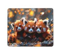 Tapis de Souris Gaming - 270 x 220 mm - Petit Mouse PadAnimaux Panda Roux - Surface Spéciale Améliore la Vitesse et la Précision - Base en Caoutchouc Antidérapant Surface - Portable et Lavable j-221