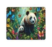 Tapis de Souris Gaming - 270 x 220 mm - Petit Mouse PadAnimaux Panda - Surface Spéciale Améliore la Vitesse et la Précision - Base en Caoutchouc Antidérapant Surface - Portable et Lavable j-195