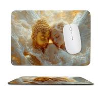 Tapis de Souris Gaming - 290 x 240 mm - Petit Mouse Pad L'ange zen - Surface Spéciale Améliore la Vitesse et la Précision - Base en Caoutchouc Antidérapant Surface - Portable et Lavable - Cadeaux j-85