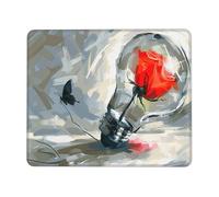 Tapis de Souris Gaming - 300 x 250 mm - Petit Mouse PadAmpoule Rose - Surface Spéciale Améliore la Vitesse et la Précision - Base en Caoutchouc Antidérapant Surface - Portable et Lavable j-176
