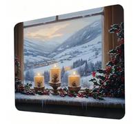 Tapis de Souris Gaming 300 x 250 x 3mm, Tapis de Souris Blanc, Optimisé pour Les capteurs, Friction modérée, Bords Cousus et Base en Caoutchouc Antidérapante, Accessoires Jeu Mac et PC, Bougie J0-15