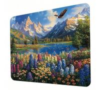 Tapis de Souris Gaming 300 x 250 x 3mm, Tapis de Souris Couleur, Optimisé pour Les capteurs, Friction modérée, Bords Cousus et Base en Caoutchouc Antidérapante, Accessoires Jeu Mac et PC, Aigle J0-89