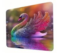 Tapis de Souris Gaming 300 x 250 x 3mm, Tapis de Souris couleur, Optimisé pour Les capteurs, Friction modérée, Bords Cousus et Base en Caoutchouc Antidérapante, Accessoires Jeu Mac et PC, cygne J0-105