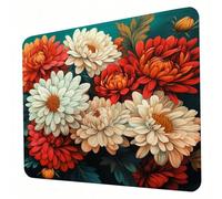 Tapis de Souris Gaming 300 x 250 x 3mm, Tapis de Souris Couleur, Optimisé pour Les capteurs, Friction modérée, Bords Cousus et Base en Caoutchouc Antidérapante, Accessoires Jeu Mac et PC, Fleur J0-83