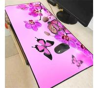Tapis de Souris Gaming 300x600x2mm,XXL Gamer Mouse Pad,Surface spéciale améliore la Vitesse et la précision,Base en Caoutchouc Antidérapant Surface Mouse Pad - Fleur de Papillon Pourpre
