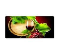 Tapis de Souris Gaming 300x700x3mm,XXL Gamer Mouse Pad,Surface spéciale améliore la Vitesse et la précision,Base en Caoutchouc Antidérapant Surface Mouse Pad - Vin Rouge Nourriture