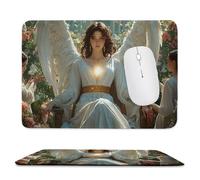 Tapis de Souris Gaming - 320 x 260 mm - Petit Mouse Pad Bel Ange - Surface Spéciale Améliore la Vitesse et la Précision - Base en Caoutchouc Antidérapant Surface - Portable et Lavable - Cadeaux j-589