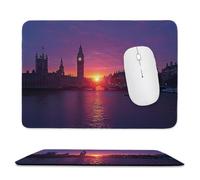 Tapis de Souris Gaming - 320 x 260 mm - Petit Mouse Pad Big Ben à Londres - Surface Spéciale Améliore la Vitesse et la Précision - Base en Caoutchouc Antidérapant Surface - Portable et Lavable j-547