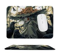 Tapis de Souris Gaming - 320 x 260 mm - Petit Mouse Pad La sorcière - Surface Spéciale Améliore la Vitesse et la Précision - Base en Caoutchouc Antidérapant Surface - Portable et Lavable j-817