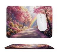 Tapis de Souris Gaming - 320 x 260 mm - Petit Mouse Pad Rainbow forêt - Surface Spéciale Améliore la Vitesse et la Précision - Base en Caoutchouc Antidérapant Surface - Portable et Lavable j-699