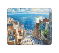 Tapis de Souris Gaming - 340 x 280 mm - Petit Mouse PadVilles paysages - Surface Spéciale Améliore la Vitesse et la Précision - Base en Caoutchouc Antidérapant Surface - Portable et Lavable j-113