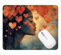 Tapis de Souris Gaming 360 x 300 x 3 mm, Afrique Tapis Souris, Q-4838 | Mouse Pad avec Bords Cousus, Femme Sous Main Bureau avec Base en Caoutchouc Antidérapant, pour Travail, Jeux, Bureau