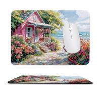 Tapis de Souris Gaming - 400 x 300 mm - Petit Mouse Pad Cottage sur la côte - Surface Spéciale Améliore la Vitesse et la Précision - Base en Caoutchouc Antidérapant Surface - Portable et Lavable j-252
