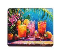Tapis de Souris Gaming - 400 x 300 mm - Petit Mouse PadBoissons d'été - Surface Spéciale Améliore la Vitesse et la Précision - Base en Caoutchouc Antidérapant Surface - Portable et Lavable j-902