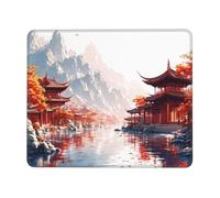 Tapis de Souris Gaming - 400 x 300 mm - Petit Mouse PadEau de montagne loft - Surface Spéciale Améliore la Vitesse et la Précision - Base en Caoutchouc Antidérapant Surface - Portable et Lavable j-800