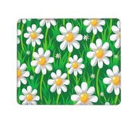 Tapis de Souris Gaming - 400 x 300 mm - Petit Mouse PadVert Marguerites - Surface Spéciale Améliore la Vitesse et la Précision - Base en Caoutchouc Antidérapant Surface - Portable et Lavable j-534