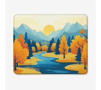 Tapis de Souris Gaming 400x300mm, Tapis de Souris PC Imperméable Design Automne/Forêt, Glisse Fluide, Base Antidérapante, Accessoire Bureau, Travail, Jeu Mouse Pad, Cadeau W-O1984