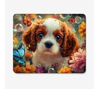 Tapis de Souris Gaming 400x300mm, Tapis de Souris PC Imperméable Design Mignon/Chien, Glisse Fluide, Base Antidérapante, Accessoire Bureau, Travail, Jeu Mouse Pad, Cadeau W-O713