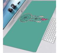 Tapis de Souris Gaming 400x600x2mm,XXL Gamer Mouse Pad,Surface spéciale améliore la Vitesse et la précision,Base en Caoutchouc Antidérapant Surface Mouse Pad - Attrape-rêves Vert