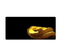Tapis de Souris Gaming 400x900x2mm,XXL Gamer Mouse Pad,Surface spéciale améliore la Vitesse et la précision,Base en Caoutchouc Antidérapant Surface Mouse Pad - Mignon Serpent Jaune