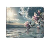 Tapis de Souris Gaming - 420 x 350 mm - Petit Mouse PadMer Fleurs - Surface Spéciale Améliore la Vitesse et la Précision - Base en Caoutchouc Antidérapant Surface - Portable et Lavable j-165