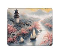 Tapis de Souris Gaming - 420 x 350 mm - Petit Mouse PadVille d'eau Vieille Ville - Améliore la Vitesse et la Précision - Base en Caoutchouc Antidérapant Surface - Portable et Lavable j-851
