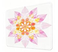 Tapis de Souris Gaming 420 x 350 x 3mm, Tapis de Souris Blanc, Optimisé pour Les capteurs, Friction modérée, Bords Cousus et Base en Caoutchouc Antidérapante, Accessoires Jeu Mac et PC, Bohême J0-33