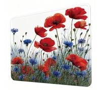 Tapis de Souris Gaming 420 x 350 x 3mm, Tapis de Souris Blanc, Optimisé pour Les capteurs, Friction modérée, Bords Cousus et Base en Caoutchouc Antidérapante, Accessoires de Jeu Mac et PC, rouge J0-41