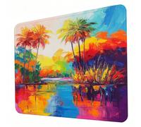 Tapis de Souris Gaming 420 x 350 x 3mm, Tapis de Souris couleur, Optimisé pour Les capteurs, Friction modérée, Bords Cousus et Base en Caoutchouc Antidérapante, Accessoires Jeu Mac et PC, Arbre J0-103