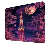 Tapis de Souris Gaming 420 x 350 x 3mm, Tapis de Souris Violet, Optimisé pour Les capteurs, Friction modérée, Bords Cousus et Base en Caoutchouc Antidérapante, Accessoires Jeu Mac et PC, Tour J0-998