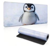Tapis de Souris Gaming 600 x 400 mm, Blanc manchot Sous Main Bureau, 0c0-34