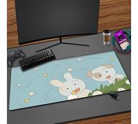 Tapis de Souris Gaming 700x300x2mm,XXL Gamer Mouse Pad,Surface spéciale améliore la Vitesse et la précision,Base en Caoutchouc Antidérapant Surface Mouse Pad - Animal Mignon