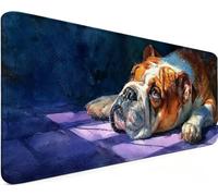 Tapis De Souris Gaming 700x300x3mm Grand Tapis De Souris Chien 8-3BP5O | Base antidérapante Haute Précision et Vitesse Avec Bords Cousus pour Accessoire Burea, Cadeau Homme